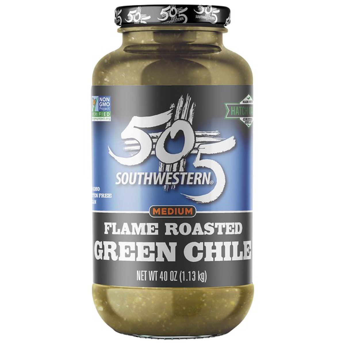 Green Chile Sauce Flame Roasted 40oz
